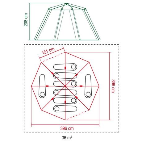 Σκηνή 8 Ατόμων Coleman Festival Octagon 8