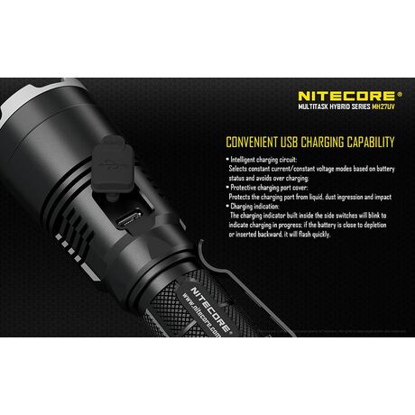 Φακός Led Nitecore Multi Task Hybrid MH27UV